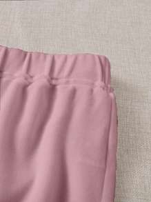 3 piezas unicolor Top tank con pantalones deportivos Set homewear - Multicolor - Ver 5