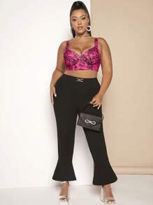 SHEIN SXY 大碼豹紋印花吊帶短上衣 - 彩色 - 查看 5