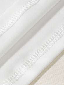 SHEIN LUNE Letter & Heart Print Short Sleeve Tee - White - View 5