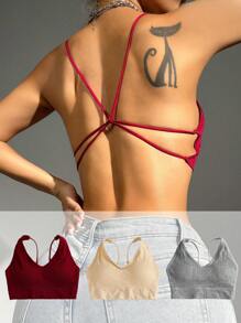 3pack Solid Wireless Bralette