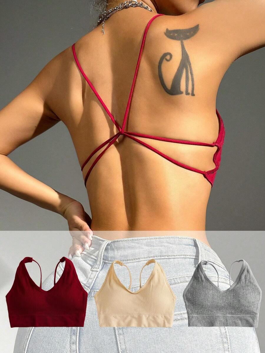 3pack Solid Wireless Bralette
