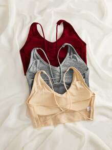 3pack Solid Wireless Bralette