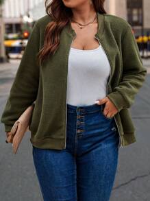 Calvaya Plus Zip Up Teddy Jacket