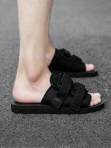 Nam Bãi biển mùa hè Dép xăng đan Cặp đôi Dép đi trong nhà Phong cách Có thể điều chỉnh EVA Dép đi trong nhà Đi dạo Ngoài trời Thời trang Dép xăng đan - màu đen - Xem 3