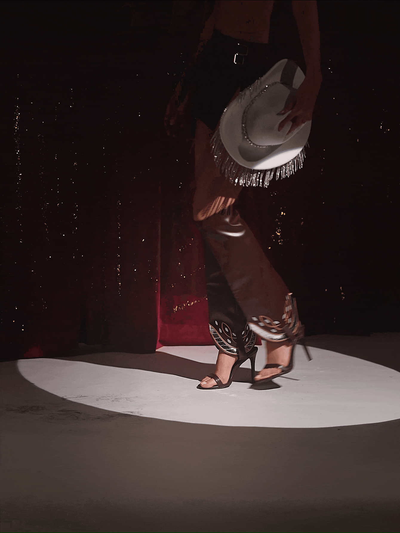 Women Floral Embroidery Stiletto Heeled Fashion Boots, Fashion Brown Sandal Boots - Coffee Brown - View 2