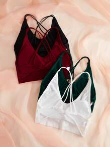 4pack Crisscross Back Bralette - Multicolor - View 2