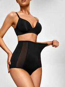 SHAPORA 高腰塑形三角褲 - 黑色 - 查看 4