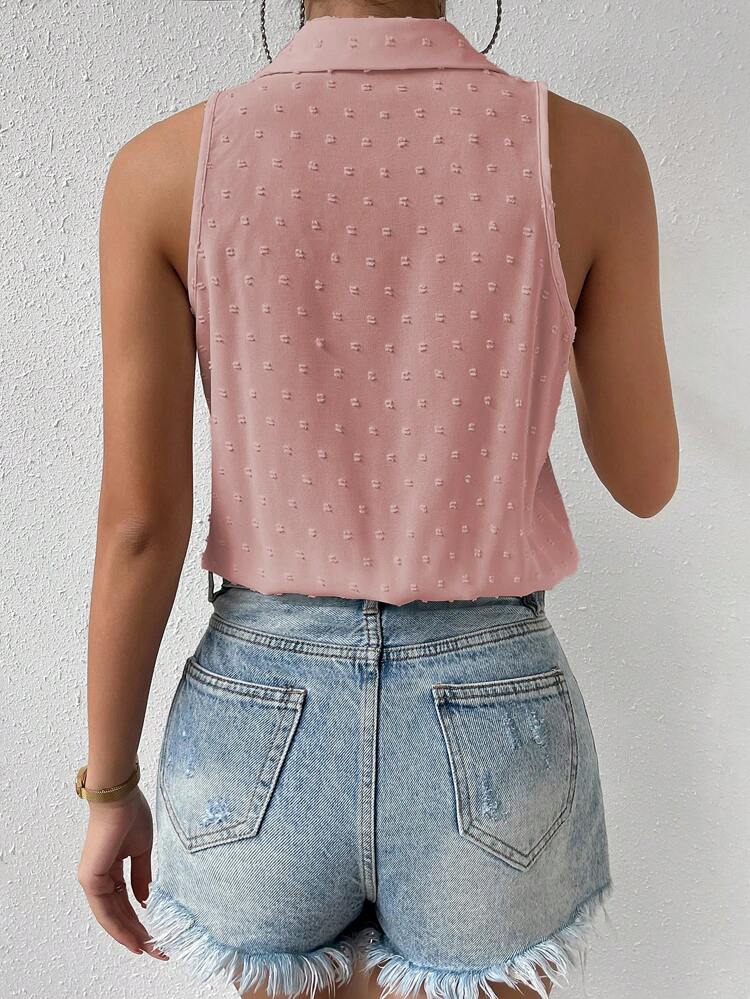 Women's Solid Color Minimalist Sleeveless Bodysuit, Everyday Wear