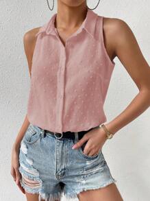 RosyDaze Women's Solid Color Minimalist Sleeveless Bodysuit, Everyday Wear - Dusty Pink - View 6