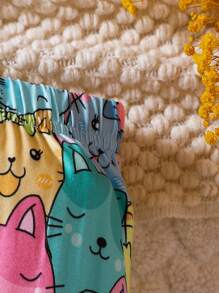 Baby Girl Cartoon Graphic Trousers - Multicolor - View 4