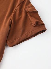 Men Solid Polo Shirt - Brown - View 4