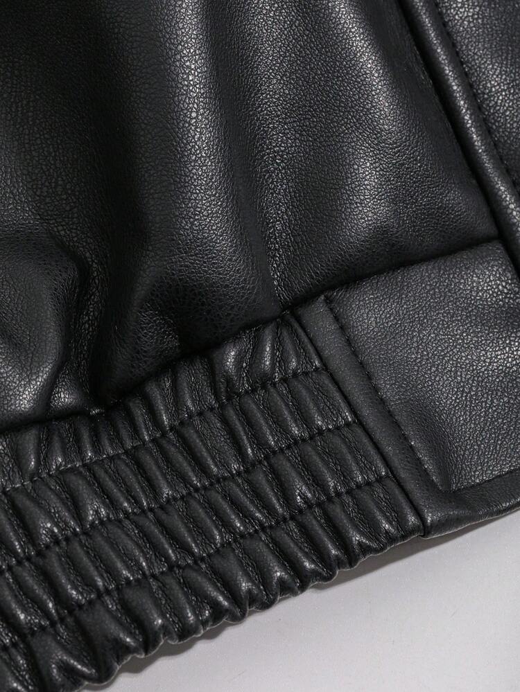 Button Front Patent Jacket