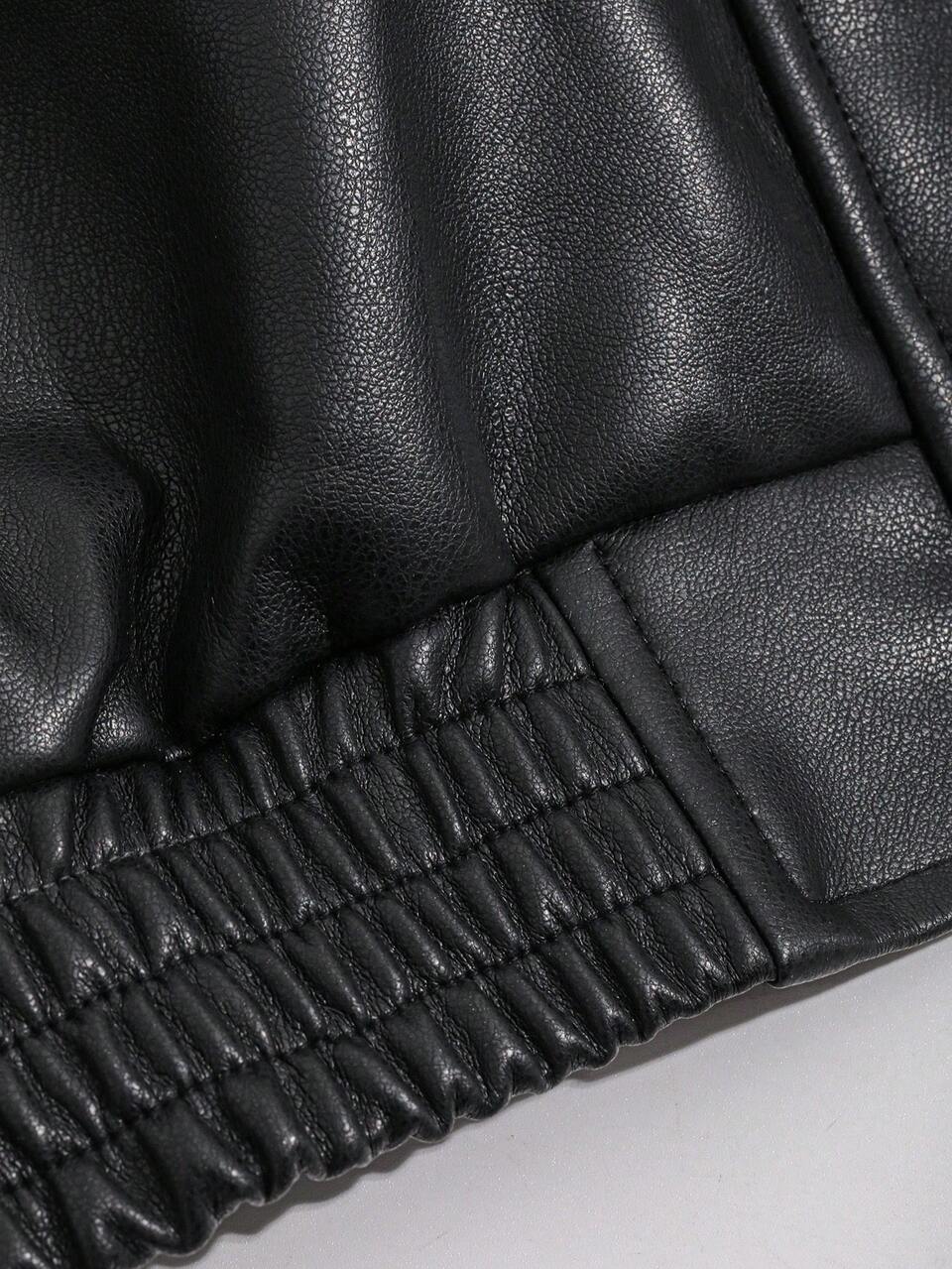 Button Front Patent Jacket
