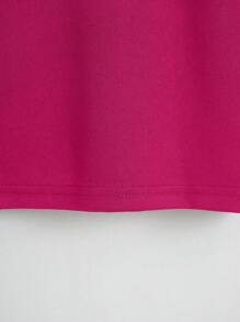INAWLY Camiseta crop con estampado de mariposa - Rosa Fucsia - Ver 3