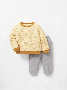 Cozy Pixies Baby Boy Cartoon Graphic Sweatshirt & Sweatpants - Multicolor - View 4