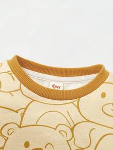 Cozy Pixies Baby Boy Cartoon Graphic Sweatshirt & Sweatpants - Multicolor - View 6