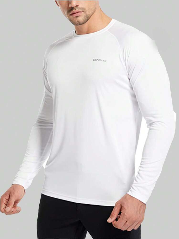 Men Letter Graphic Raglan Sleeve Tee