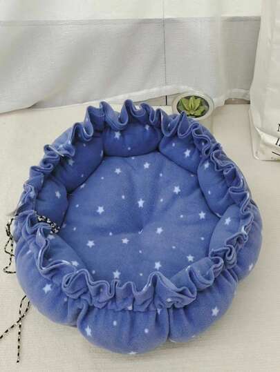 1入組星星印花寵物床適用於狗狗和貓適用於睡眠