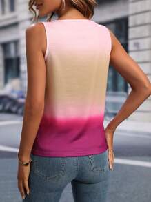 SHEIN LUNE Ombre Crisscross Front Tank Top