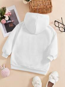 Vitoria Brayner Sudadera con capucha de manga larga, gruesa y casual para niña artista, ideal para días festivos, primavera y entrenamiento
