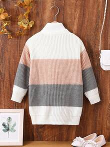 SHEIN Cô Gái Trẻ Khối màu Áo len Duster Không có áo len - Nhiều màu - Xem 2