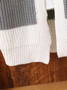 SHEIN Cô Gái Trẻ Khối màu Áo len Duster Không có áo len - Nhiều màu - Xem 4