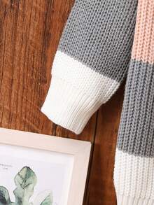 SHEIN Cô Gái Trẻ Khối màu Áo len Duster Không có áo len - Nhiều màu - Xem 6