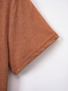 INAWLY 标语图案 T 恤 如果星星是为了崇拜而生，那么我也会 - 亮橙色 - 查看 3