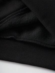 INAWLY 纯色抽绳保暖内衬连帽衫、长袖上衣