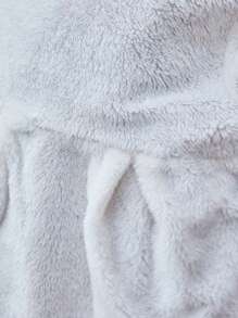 SHEIN Young Girl Plaid Print Hooded Overcoat for Christmas