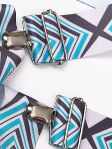 Men Geometric Print Suspender Underwear - Multicolor - View 4