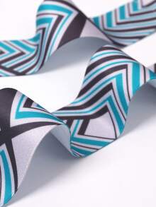 Men Geometric Print Suspender Underwear - Multicolor - View 5