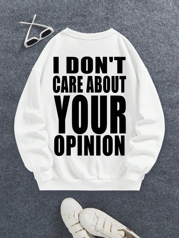 Teen Girls Casual Letter Print Long Sleeve Sweatshirt, Suitable For Autumn/Winter