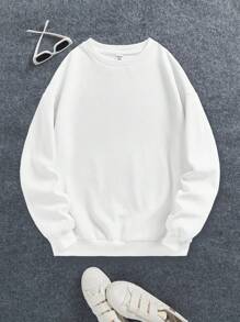 Teen Girls Casual Letter Print Long Sleeve Sweatshirt, Suitable For Autumn/Winter - White - View 2