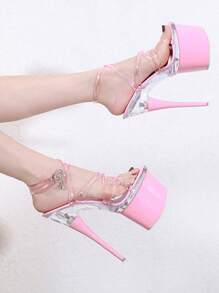 歐美性感高跟鞋涼鞋帶細帶和水晶裝飾用品合適的適用於晚上派對,婚禮,和夏天