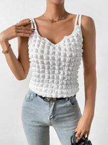 SHEIN LUNE 素色吊帶上衣 - 白色 - 查看 4