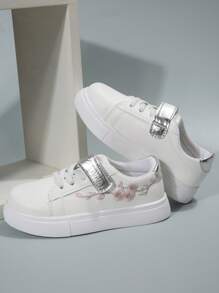 Fashionable Kids' Casual Sports White Sneakers - White - View 1