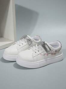 Fashionable Kids' Casual Sports White Sneakers - White - View 3