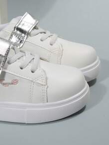 Fashionable Kids' Casual Sports White Sneakers - White - View 5