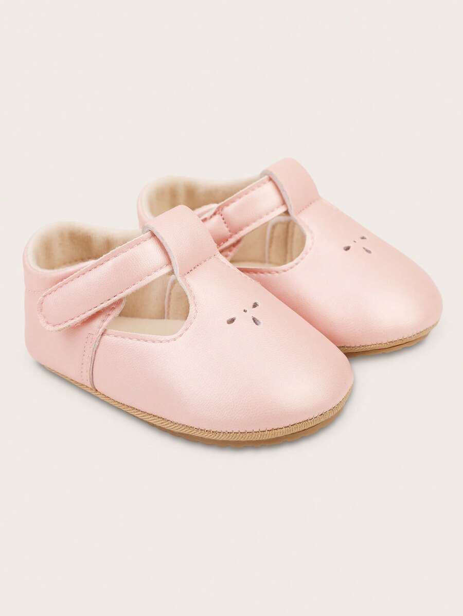 春秋婴儿鞋，防滑软底幼儿鞋，适合 0-1 岁婴儿女孩 - 粉色 - 查看 1