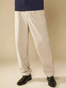 Manfinity VCAY Men Slant Pocket Straight Leg Suit Pants - Apricot - View 3