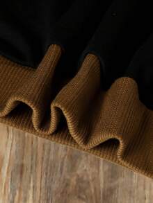 Tween Boy Letter Graphic Colorblock Kangaroo Pocket Hoodie & Sweatpants - Multicolor - View 3