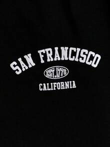 Tween Boy Letter Graphic Colorblock Kangaroo Pocket Hoodie & Sweatpants - Multicolor - View 6