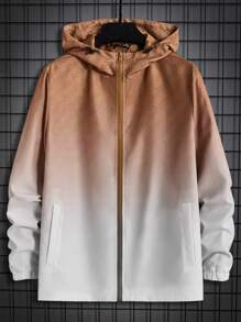 Manfinity VCAY 男士漸層色拉鍊連帽外套 - 彩色 - 查看 1