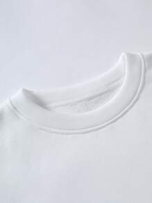 Manfinity Homme Men Letter Graphic Sweatshirt & Drawstring Waist Sweatpants - Multicolor - View 4