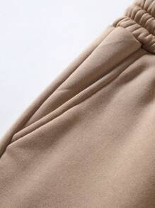 Manfinity Homme Men Letter Graphic Sweatshirt & Drawstring Waist Sweatpants - Multicolor - View 5