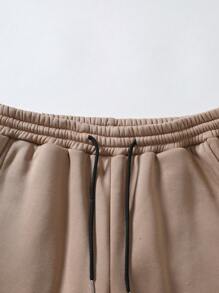 Manfinity Homme Men Letter Graphic Sweatshirt & Drawstring Waist Sweatpants - Multicolor - View 6