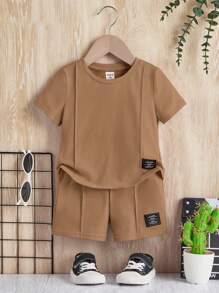 Da Neonato Pantaloncini & Maglietta toppa con lettera