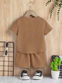 Da Neonato Pantaloncini & Maglietta toppa con lettera