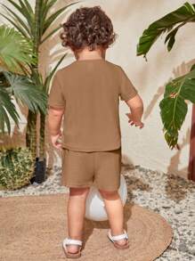 Da Neonato Pantaloncini & Maglietta toppa con lettera